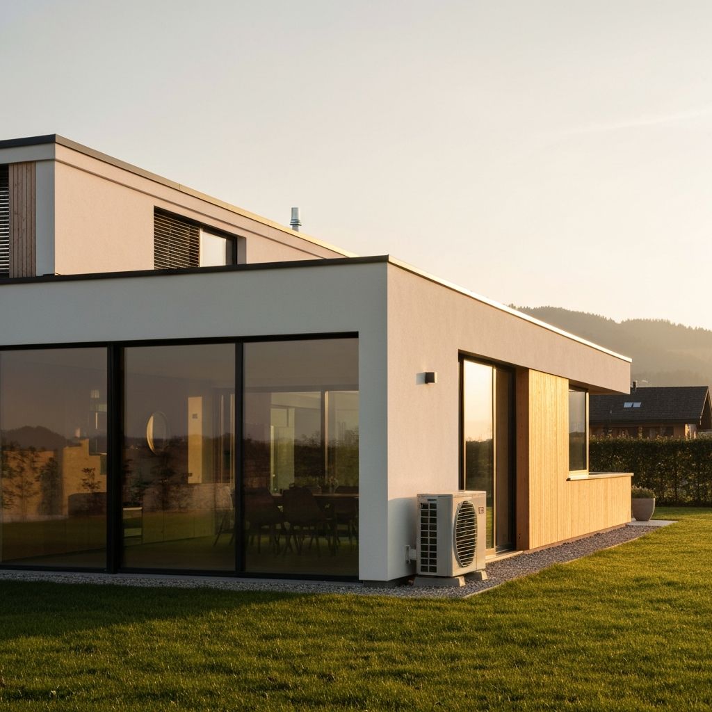Modernes Schweizer Einfamilienhaus mit Wärmepumpe